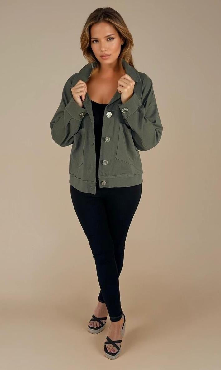 Boxy stretch autumn jacket