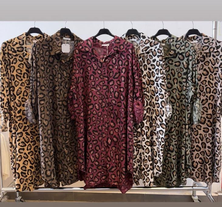 Leopard Shirt Dress