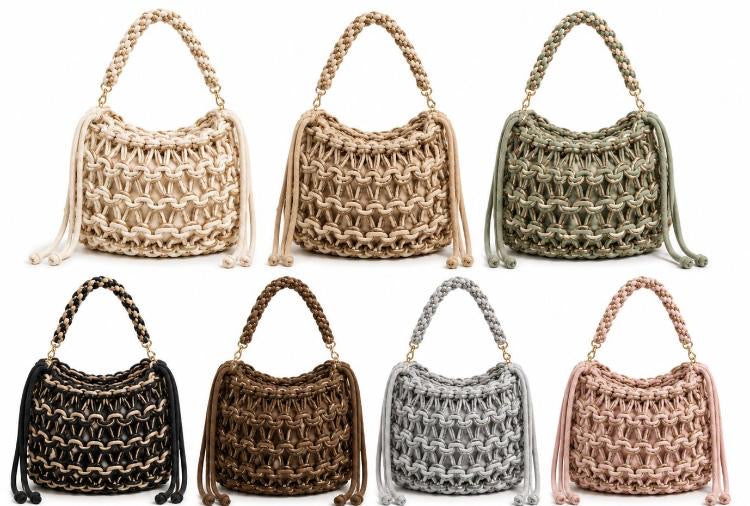 Macrame woven Summer bag