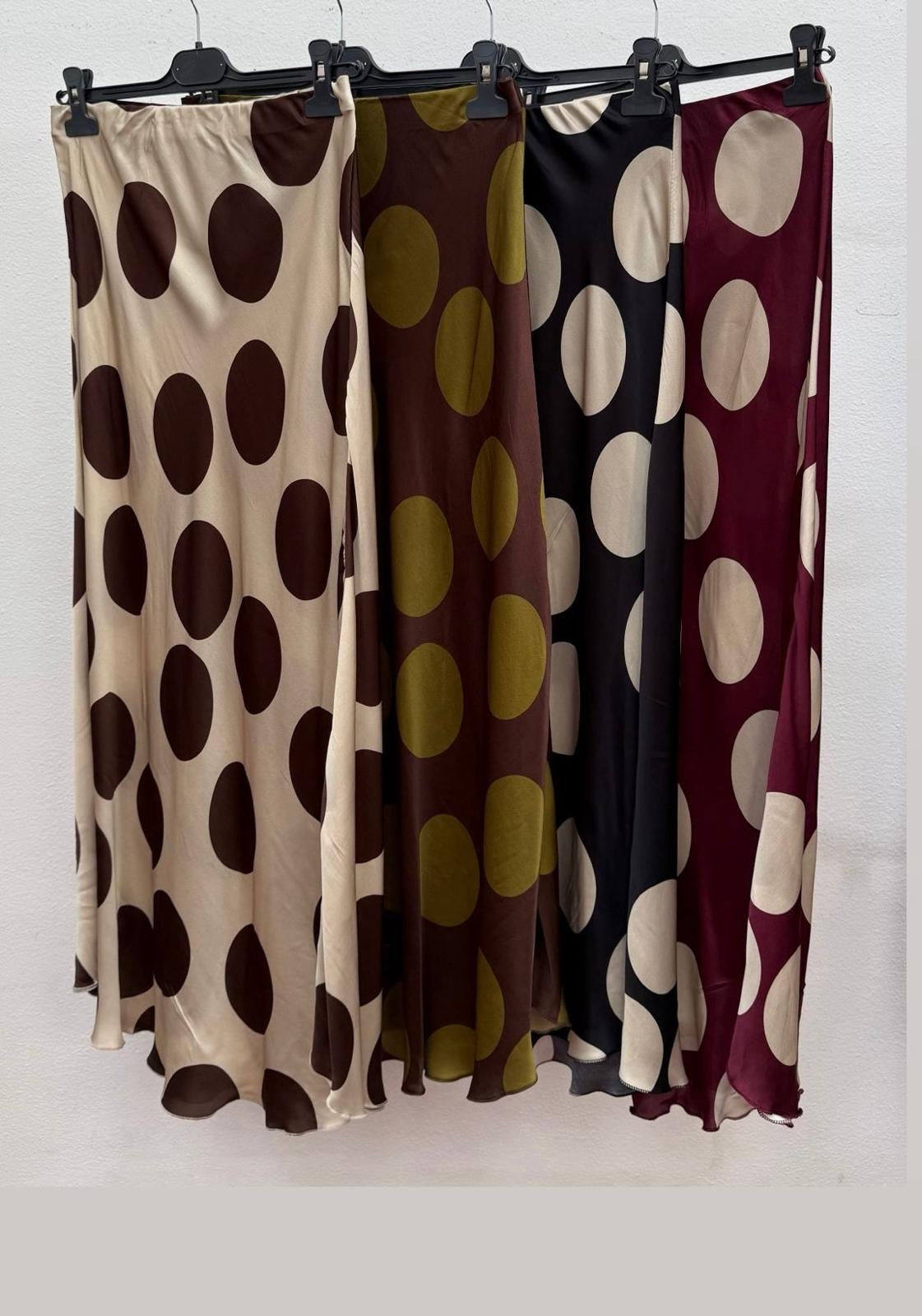 Bias cut spot skirt