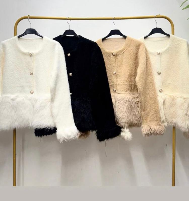 Faux fur trim jacket
