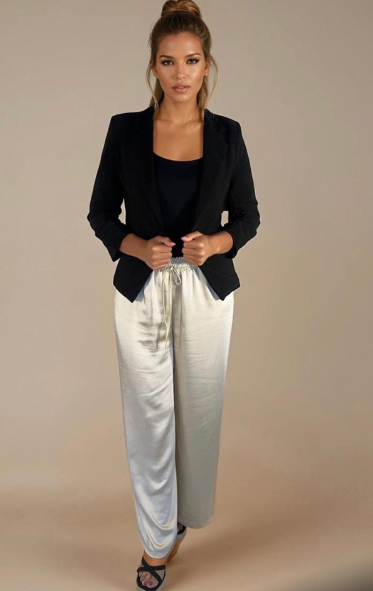 Satin palazzo trousers