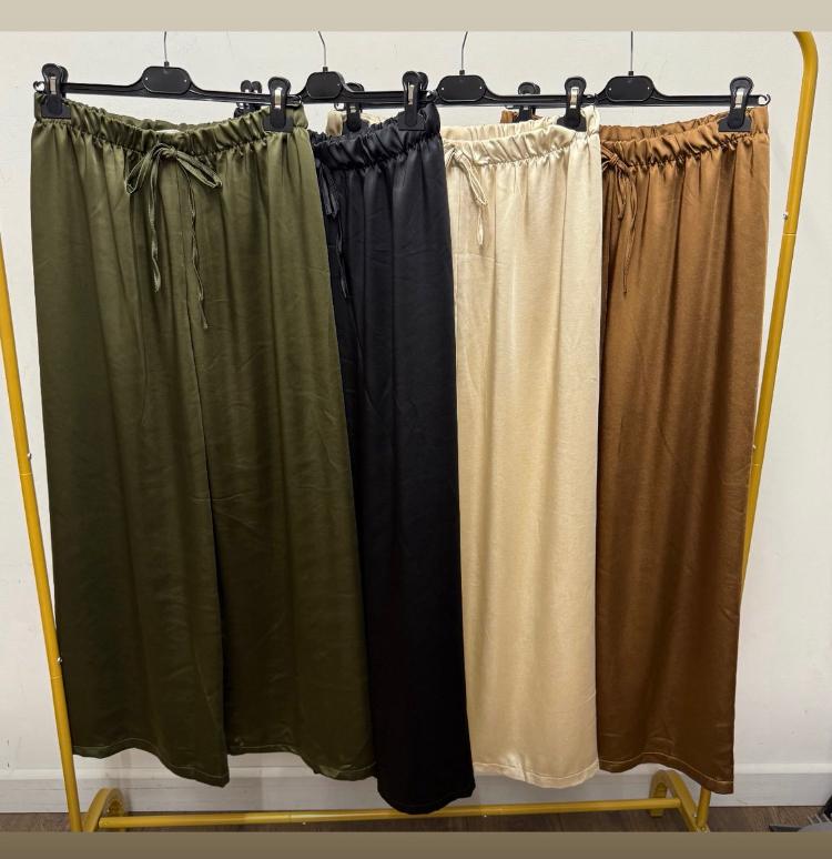 Satin palazzo trousers