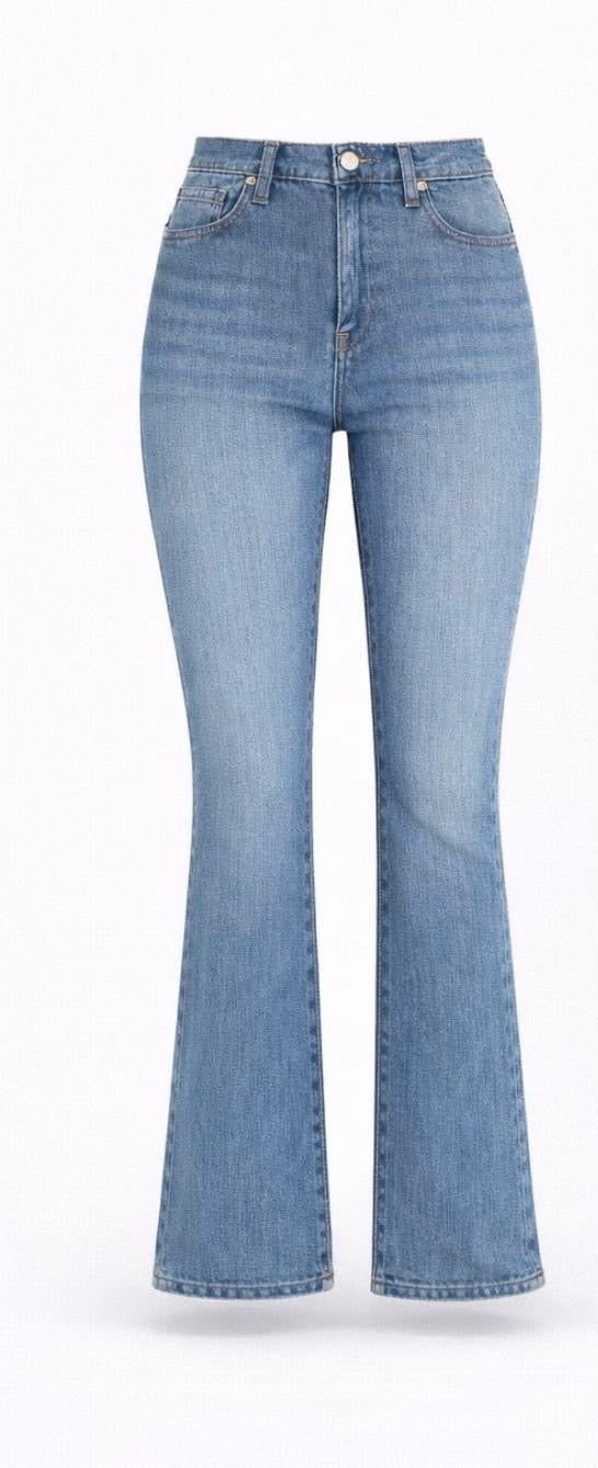 Faded bootcut stretch jeans