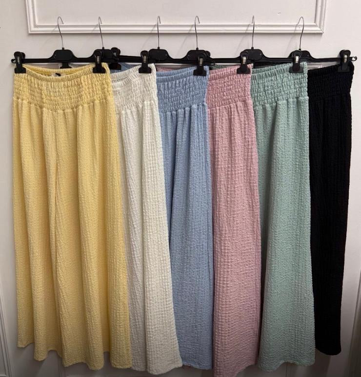 Crinkle onesize wide palazzo trousers