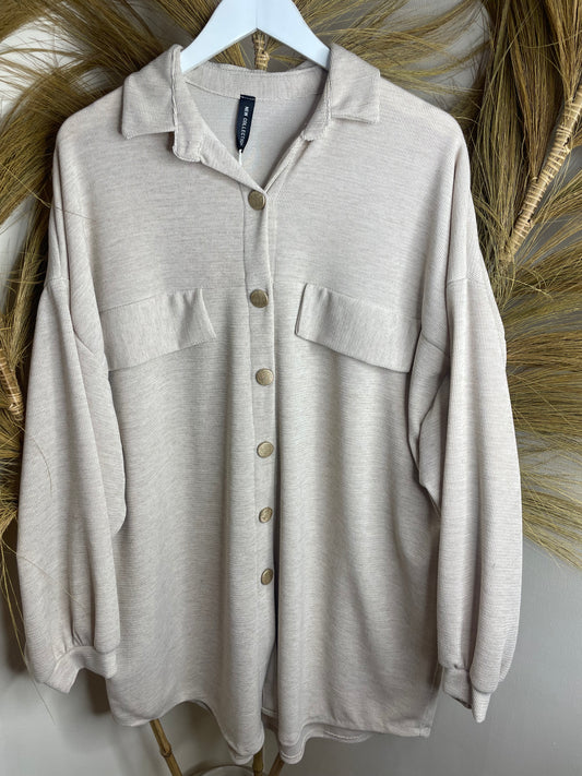 Oversize textured Shacket