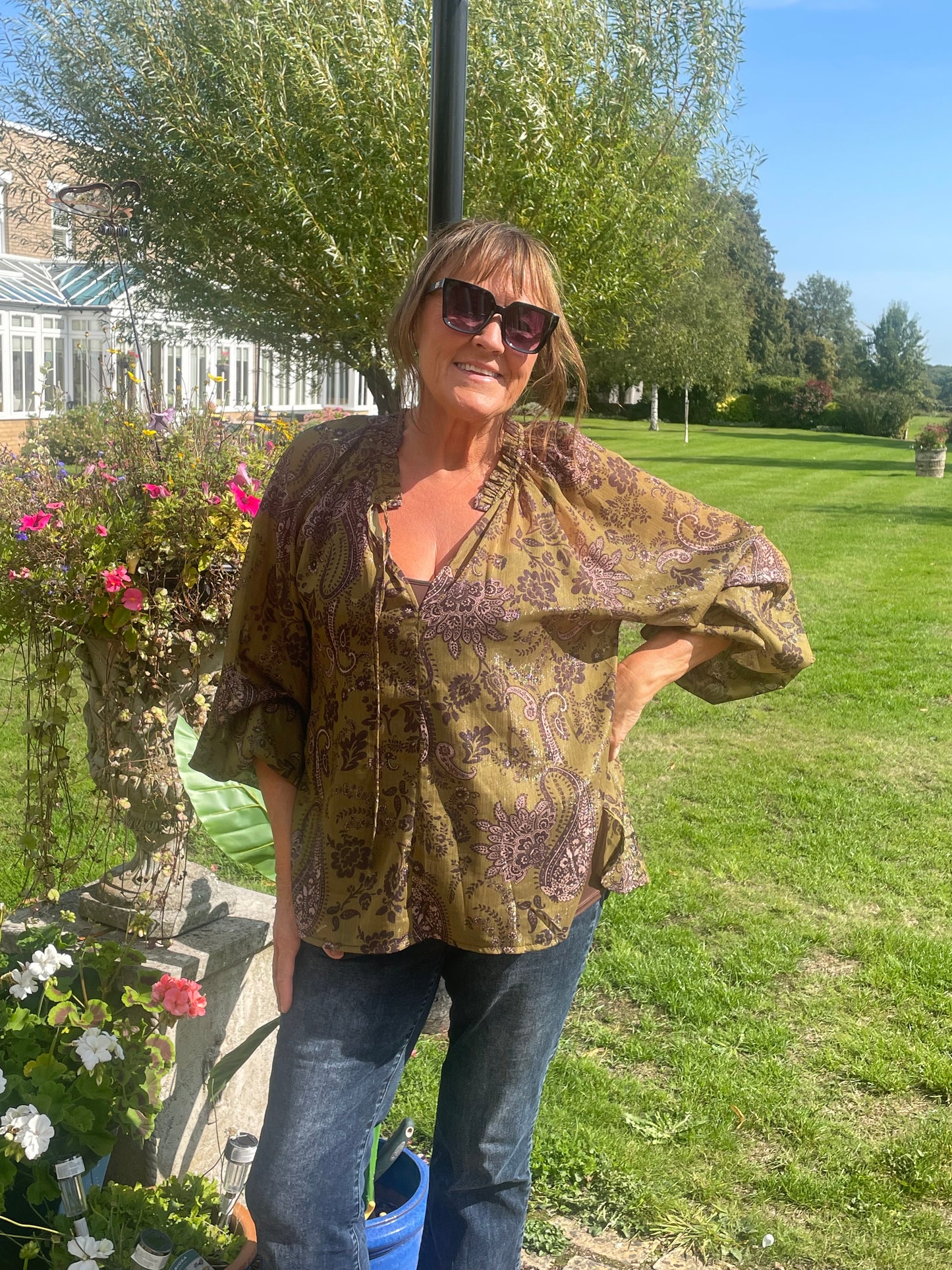 Autumn paisley blouse