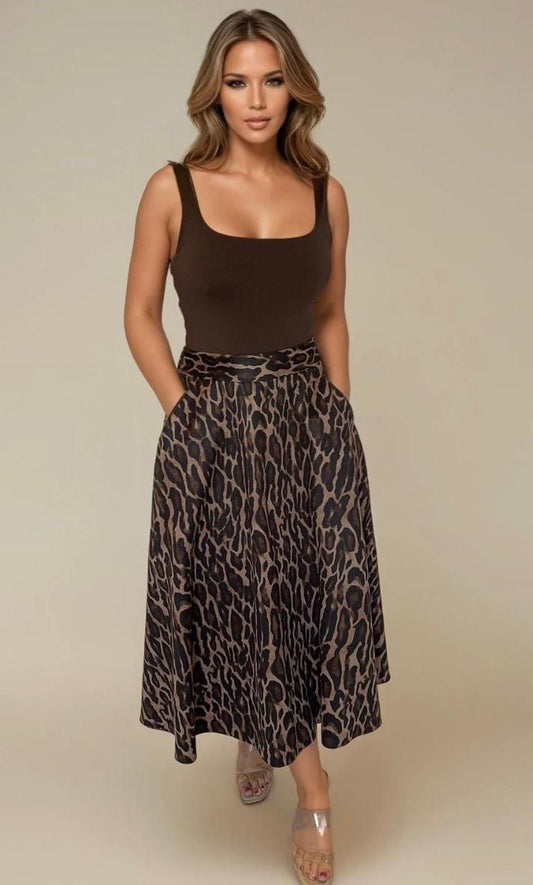 Suedette A line  skirt