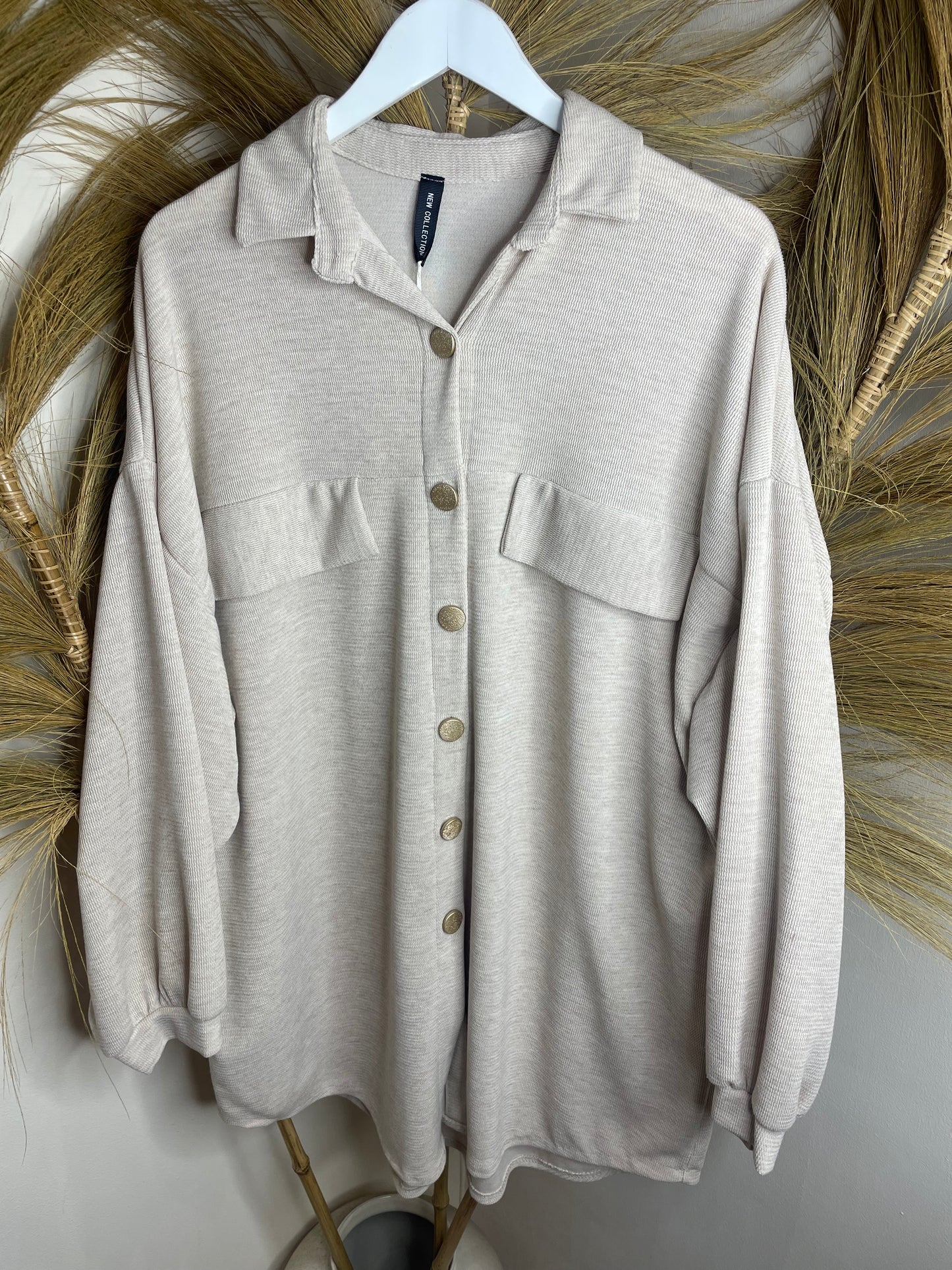 Oversize textured Shacket