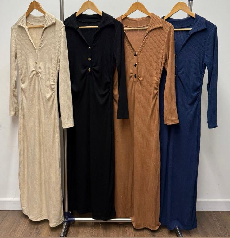 Stretch Wool rib dress