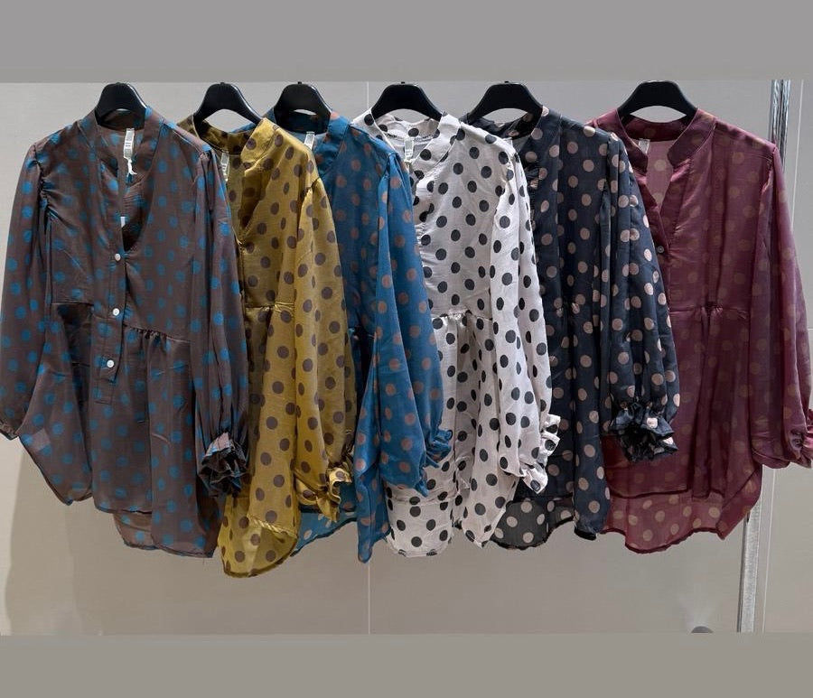 Spot smock shirt