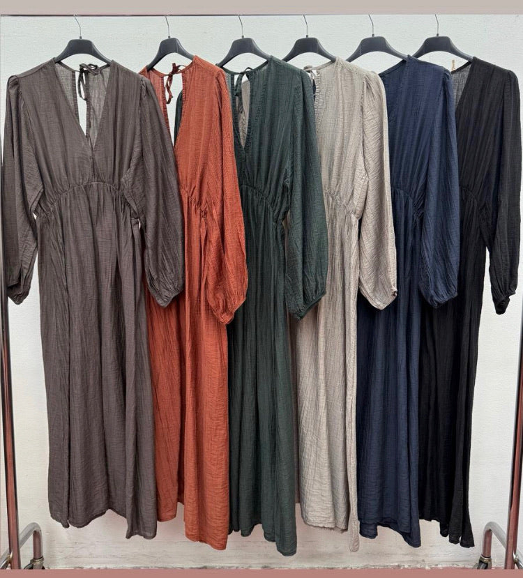 Crinkle Midi Dress