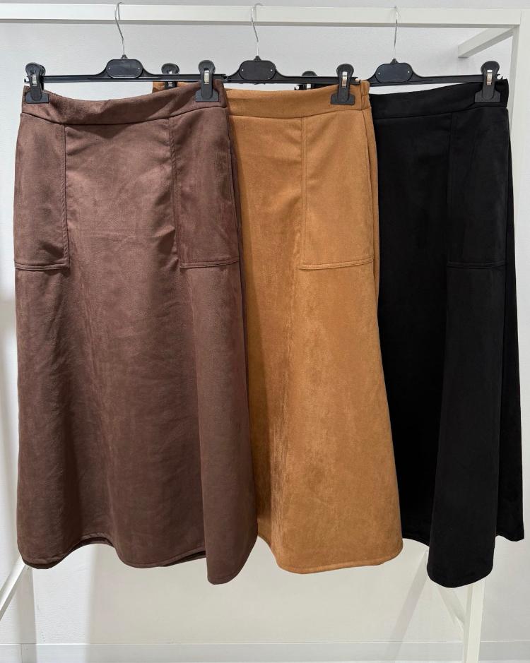 Suedette A line  skirt