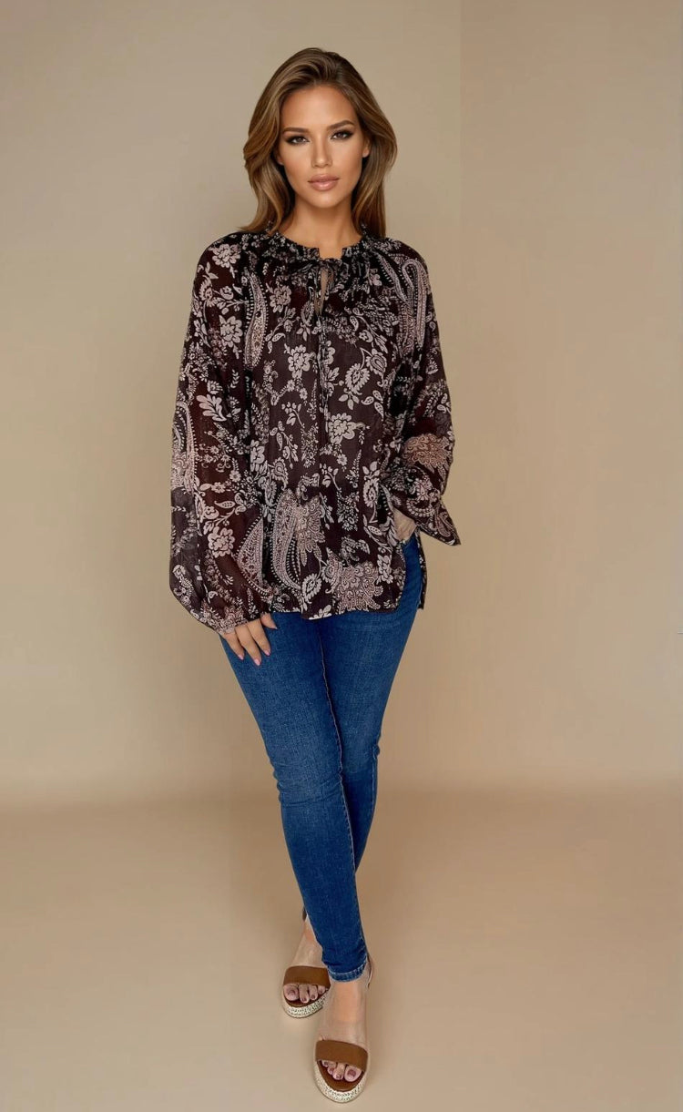 Autumn paisley blouse
