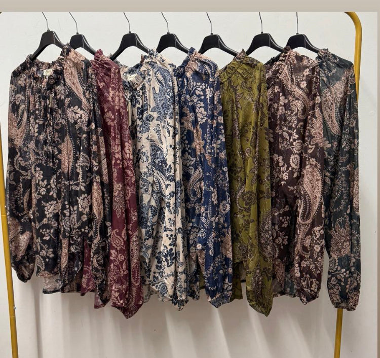 Autumn paisley blouse