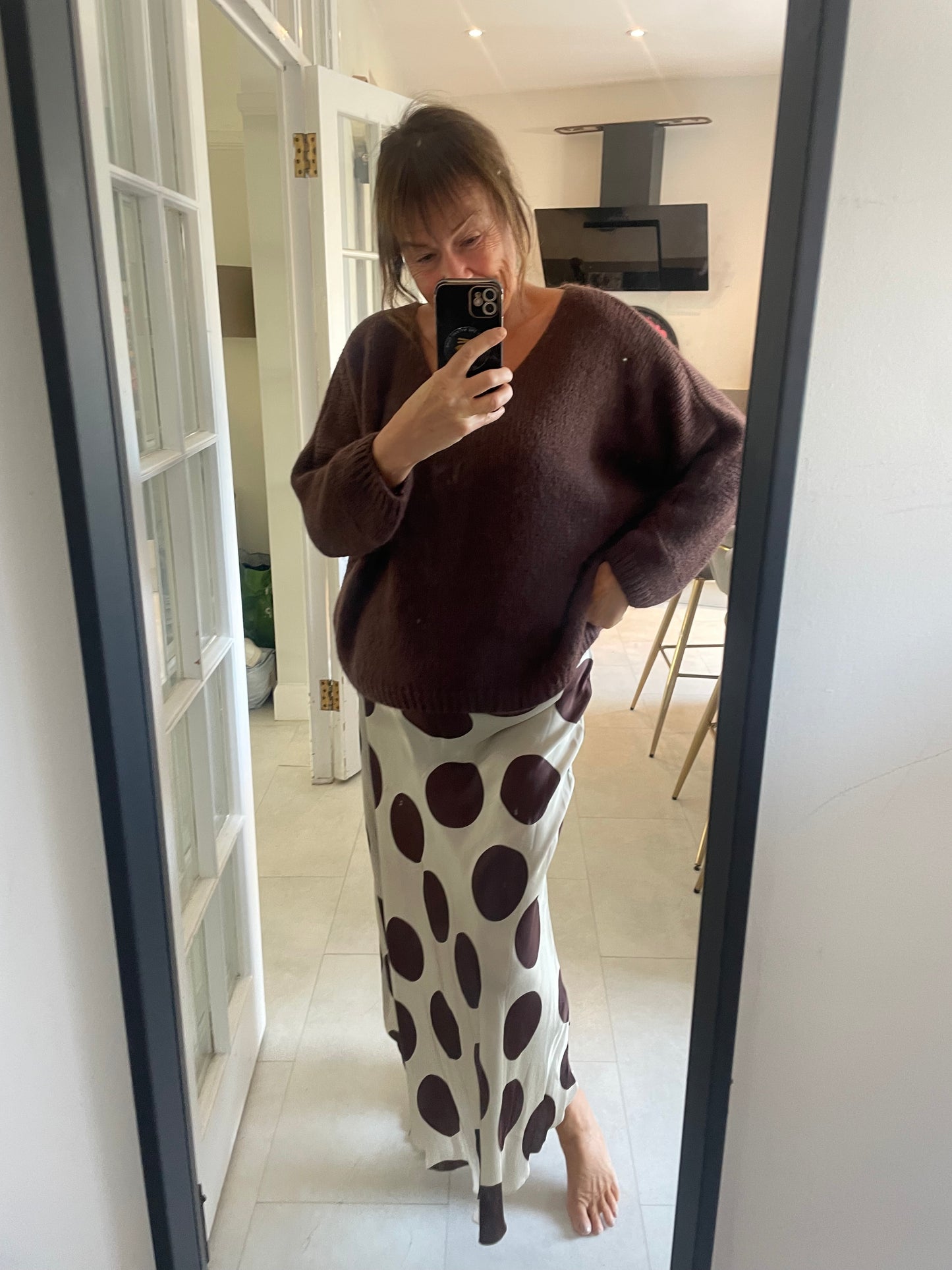 Mohair v neck jumper