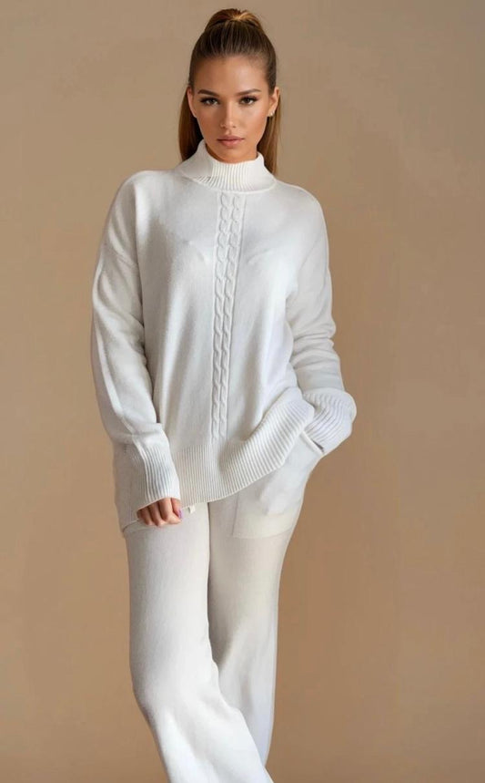 Cable design knit Coord set