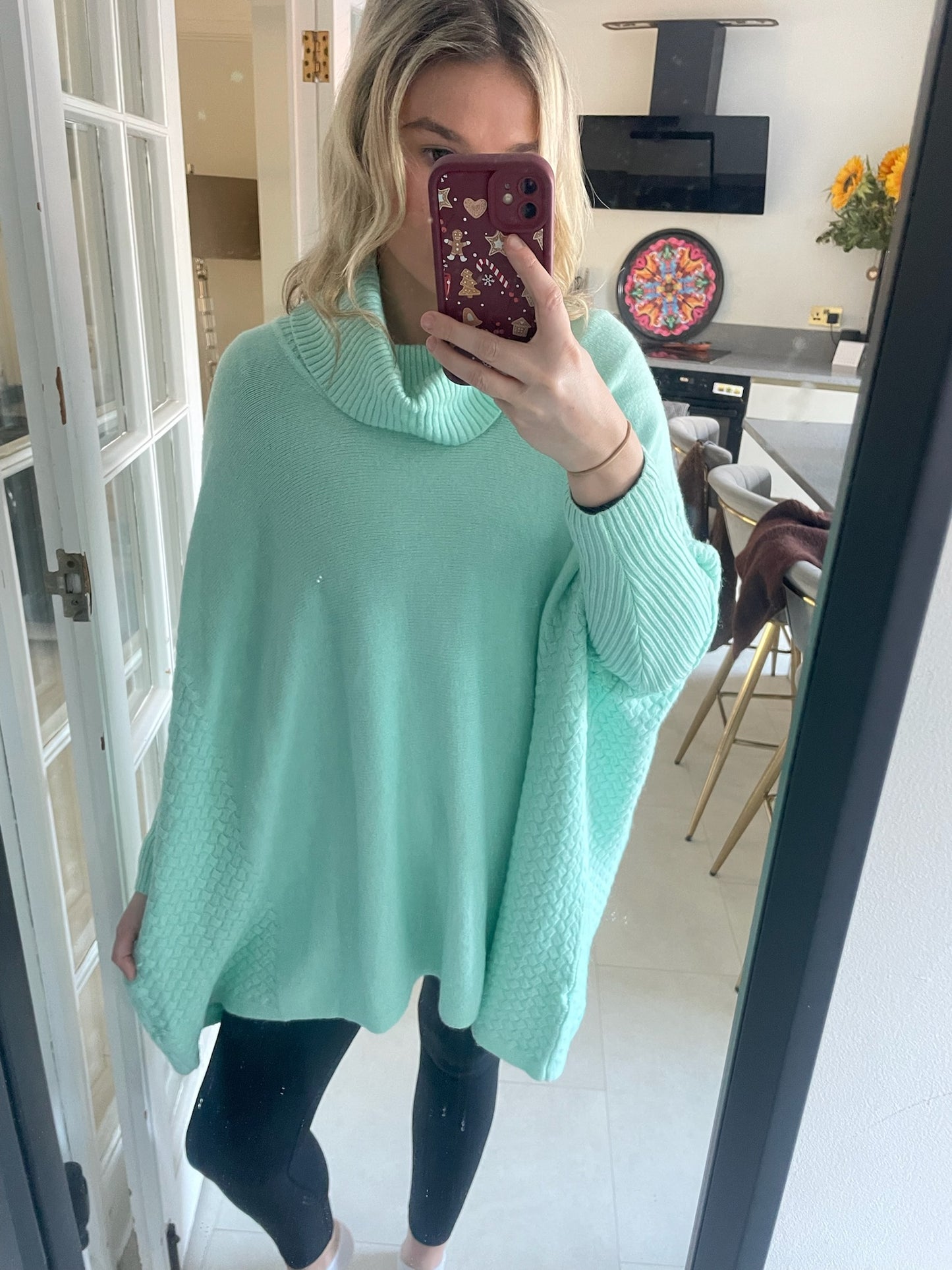 Oversize textured sides jumper