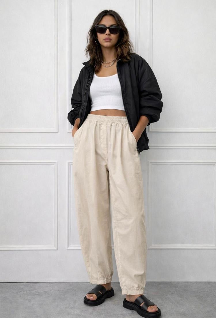 Cotton Barrel trousers
