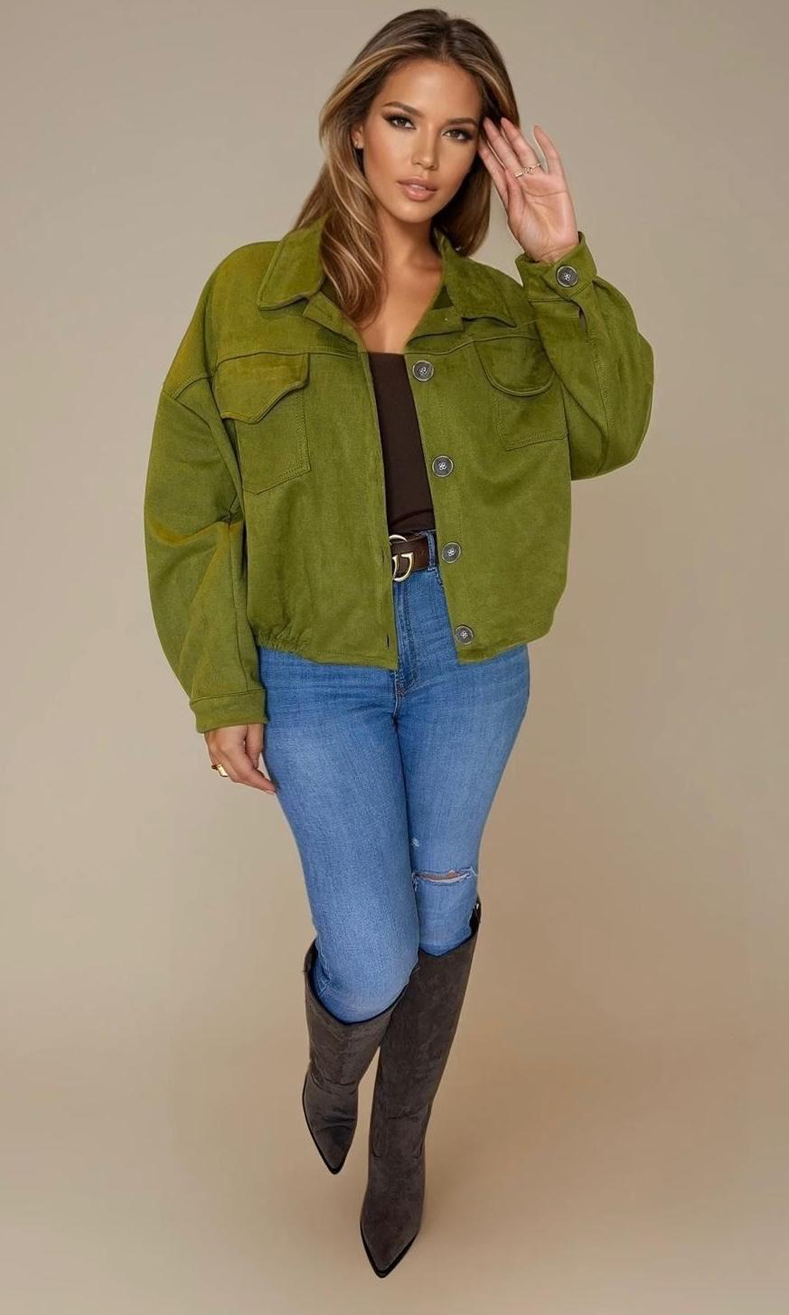 Suedette Bomber style jacket