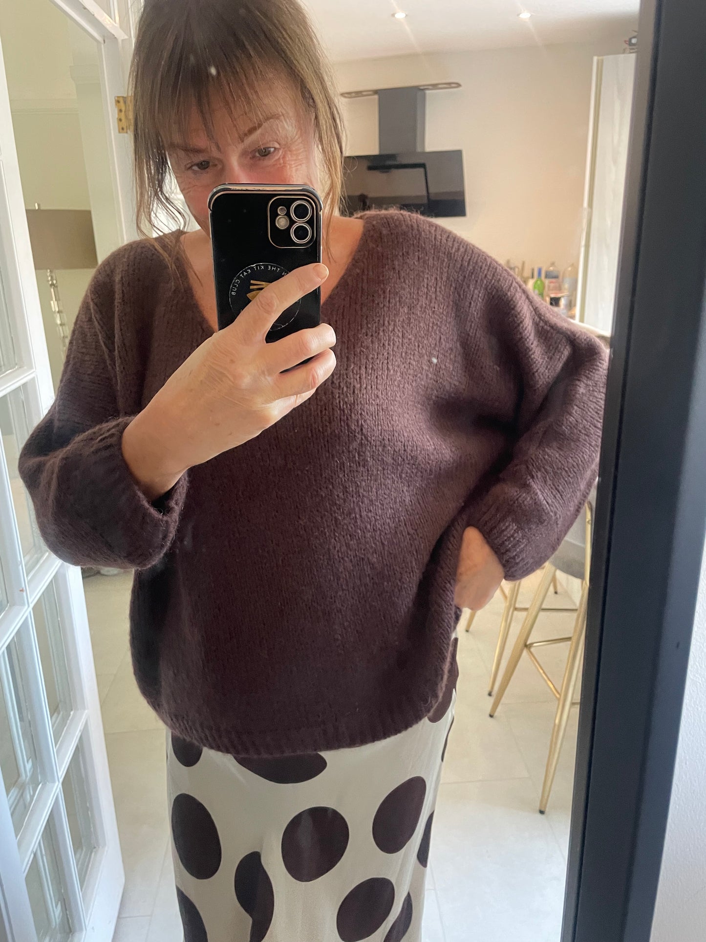 Mohair v neck jumper