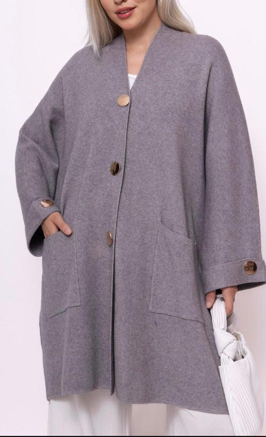 Oversize Button Coatigan