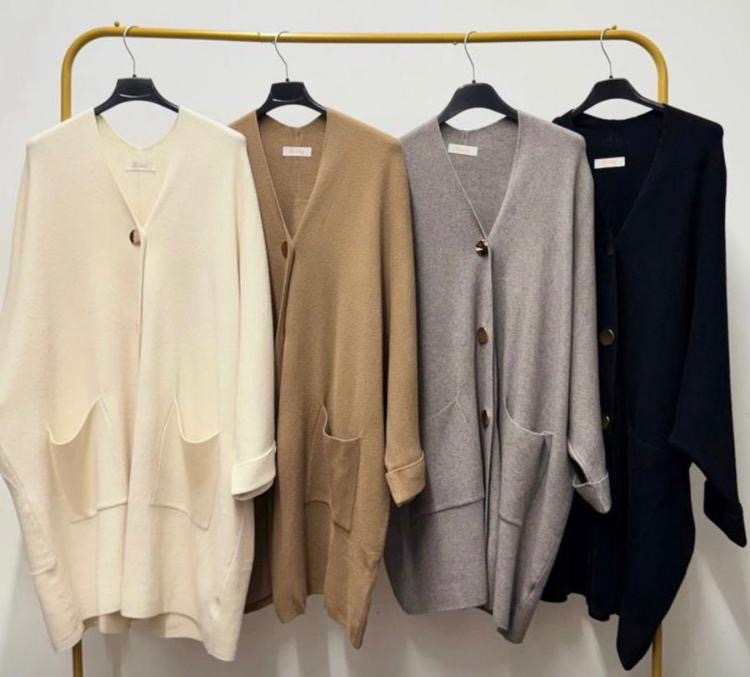 Oversize Button Coatigan