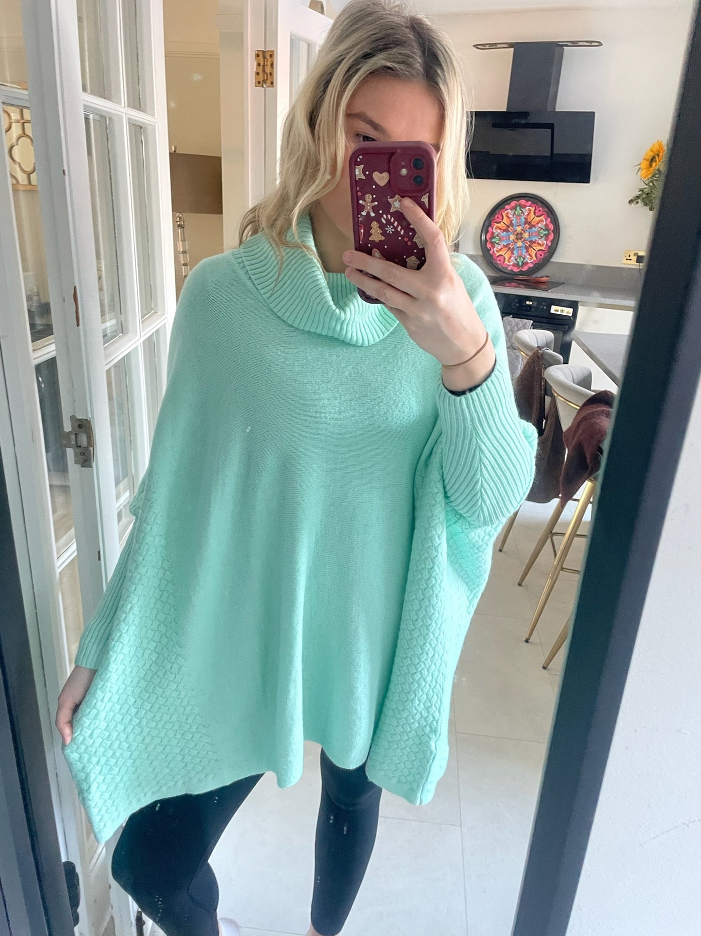 Oversize textured sides jumper