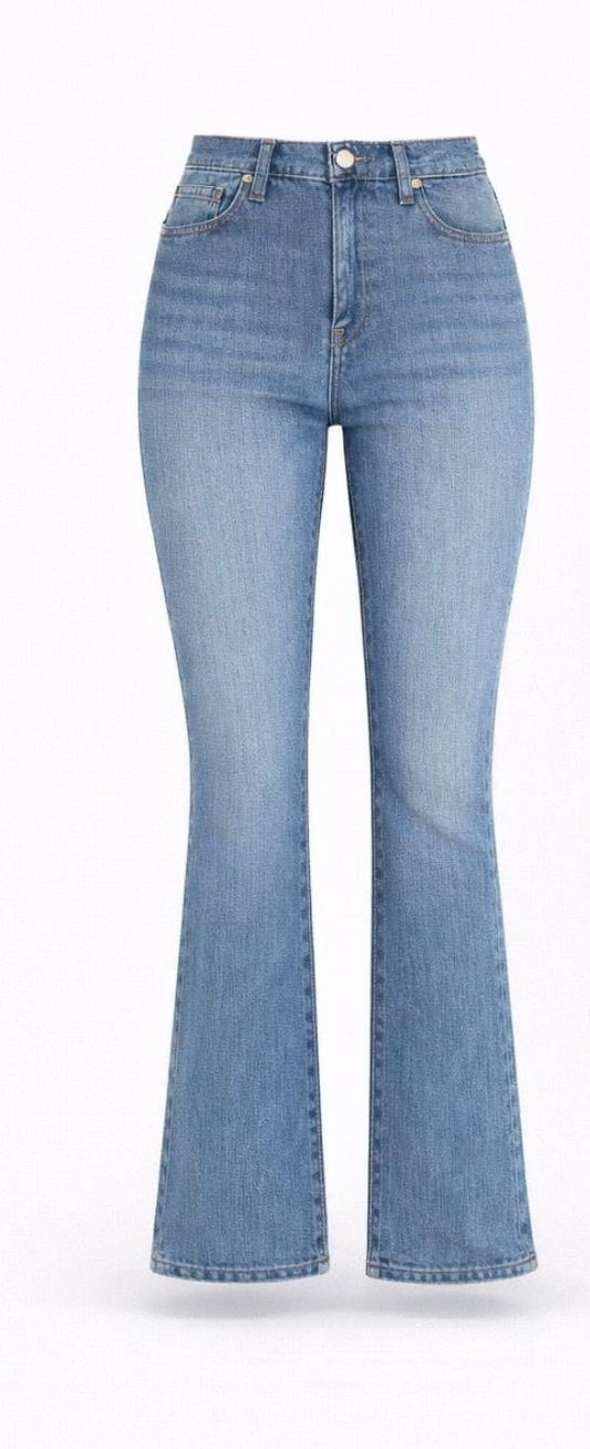 Faded bootcut stretch jeans