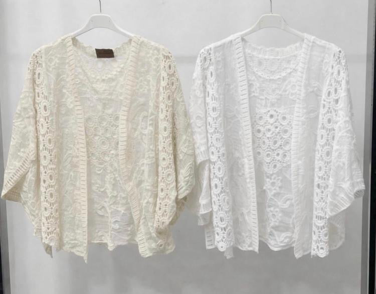 Cotton crochet Kimono