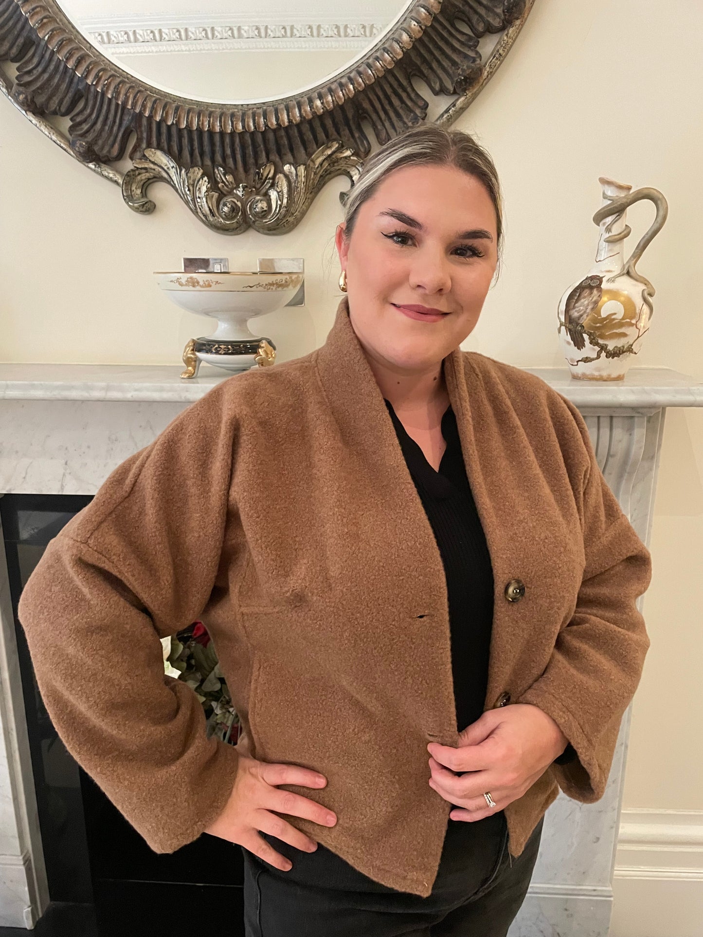 Wool crop Bomber jacket