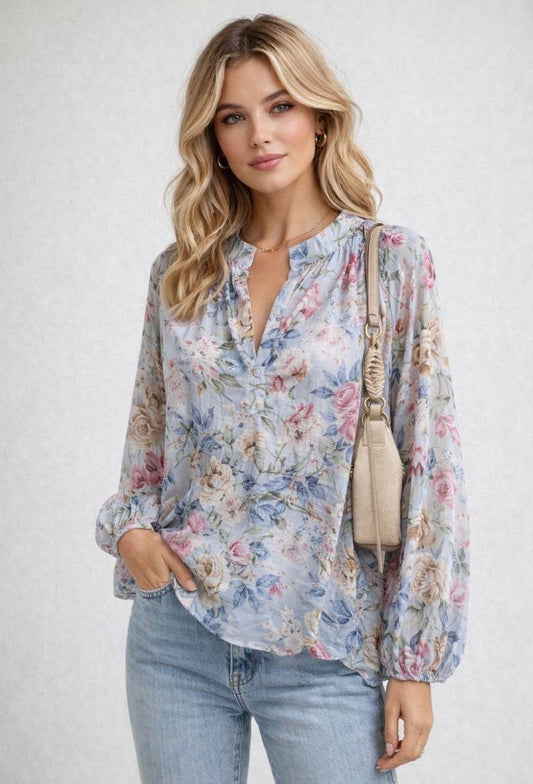 Spring silky blouse