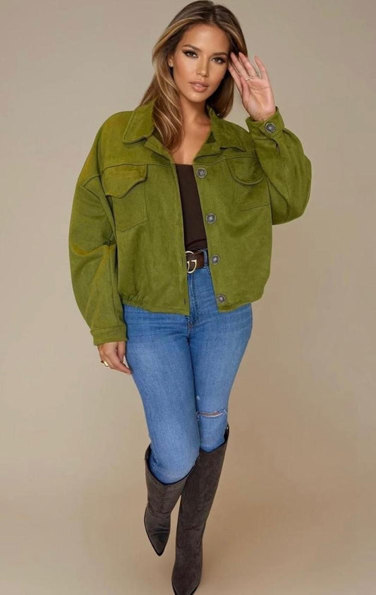 Suedette Bomber style jacket