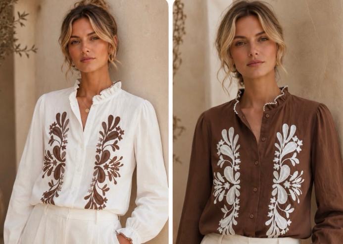 Embossed shirt