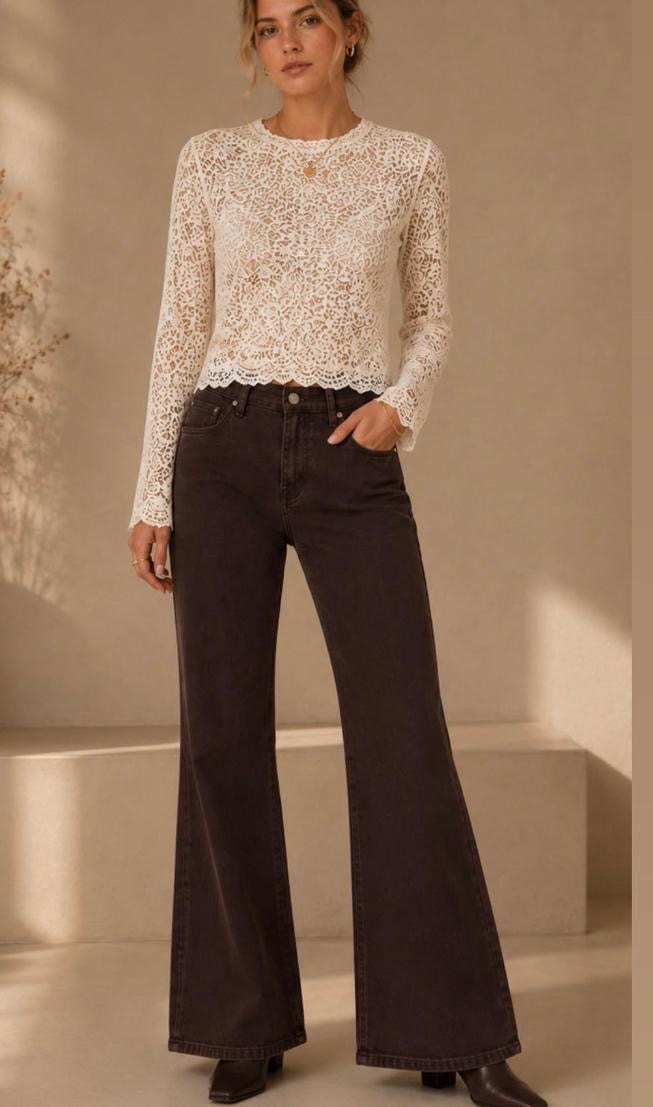 Chocolate stretch bootflare jeans