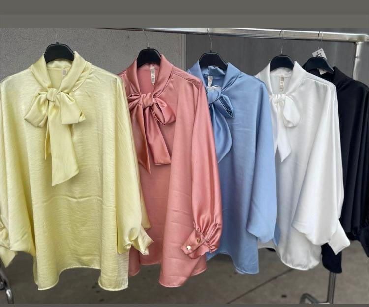 Satin Bow Blouse