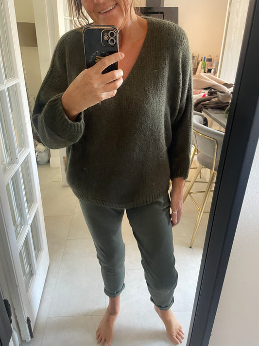 Mohair v neck jumper