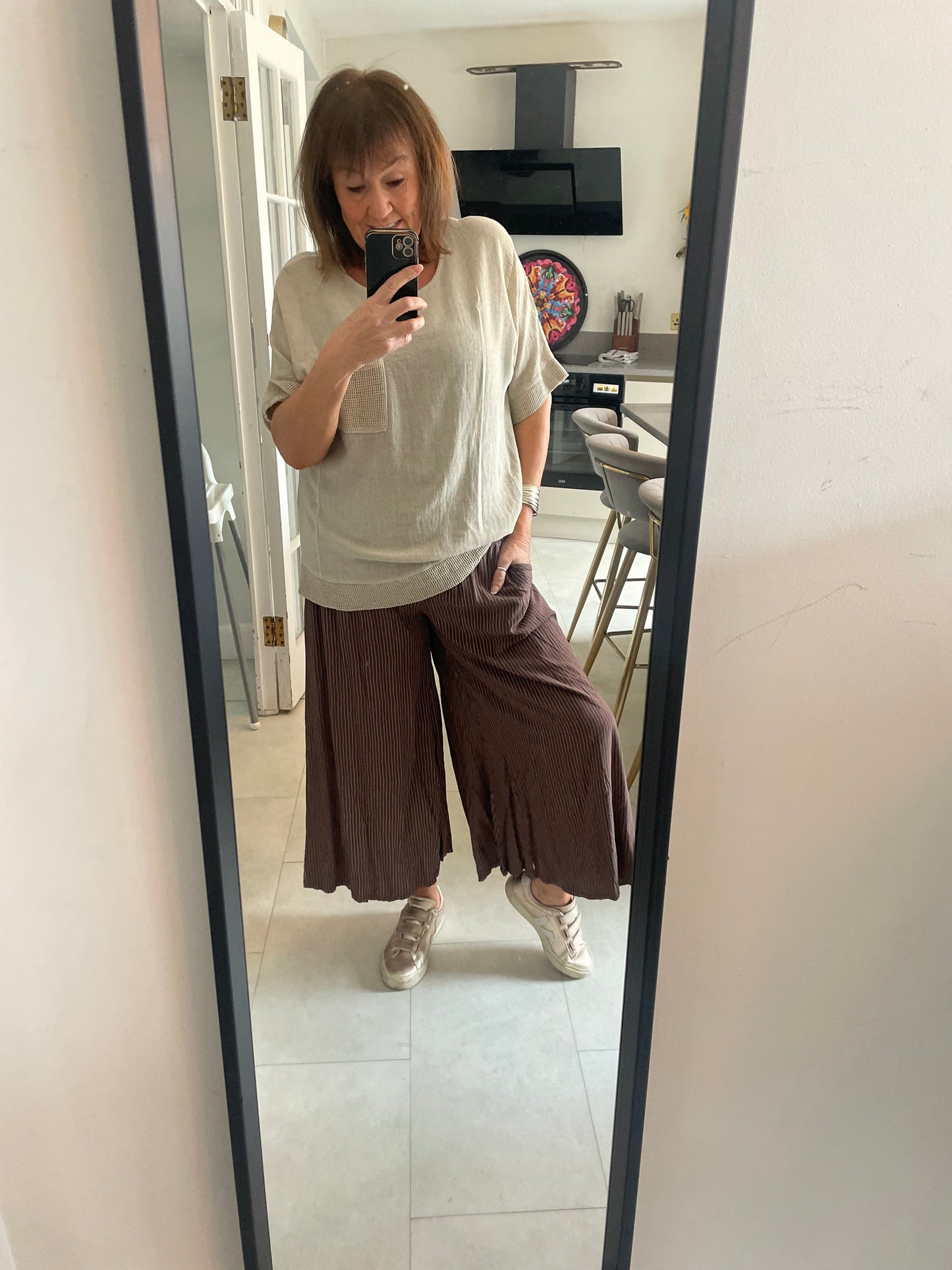 Pleated palazzo trousers