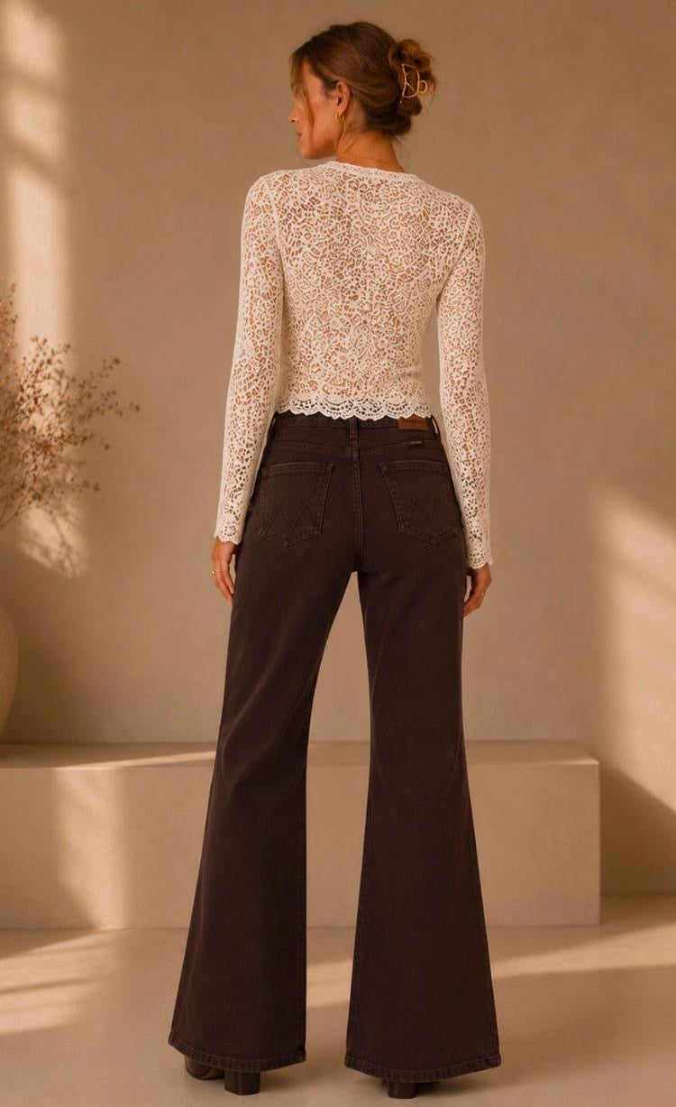 Chocolate stretch bootflare jeans