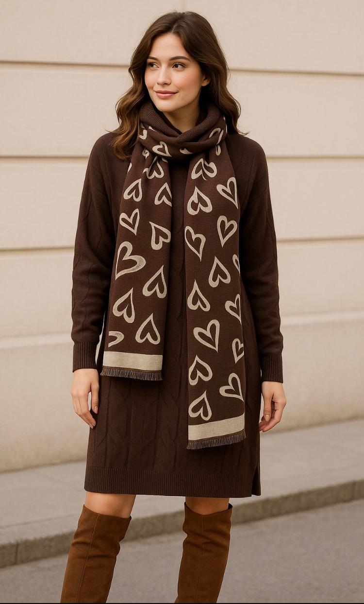 Cable front jumper dress