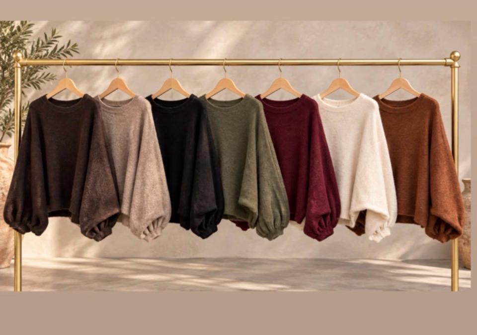 Baloon sleeve knit