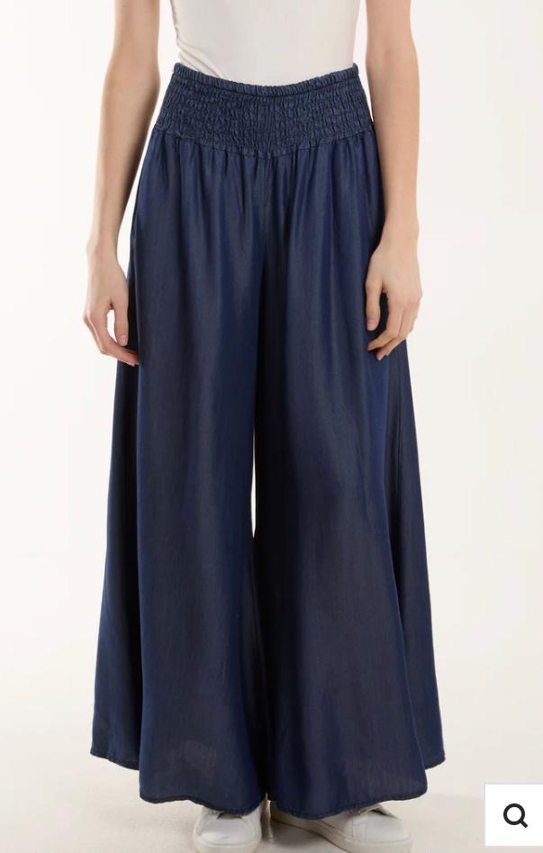 Chambray denim xwide trousers