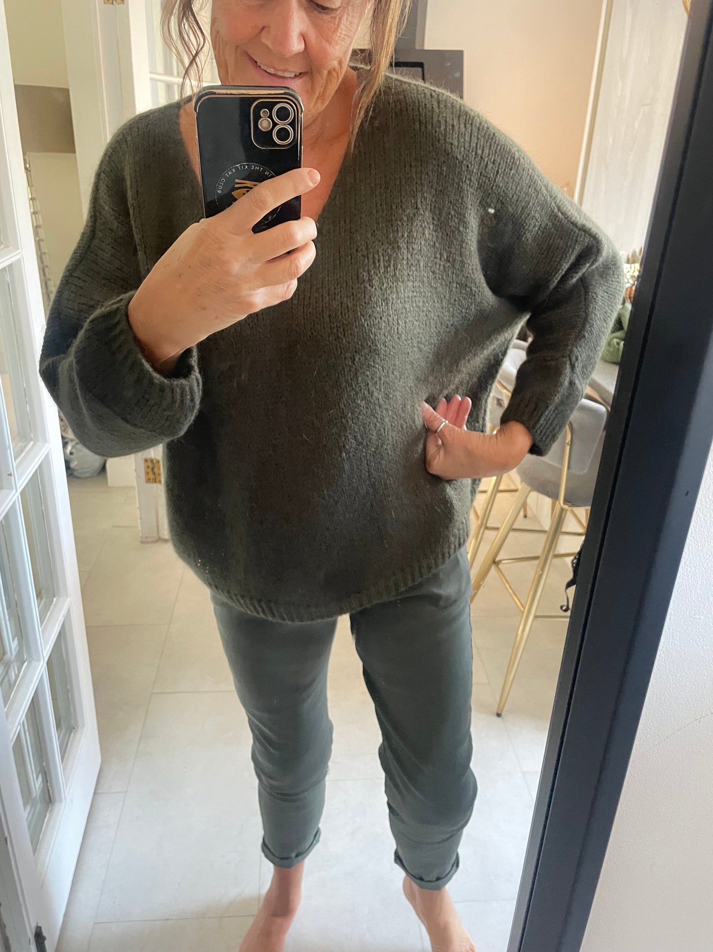 Mohair v neck jumper