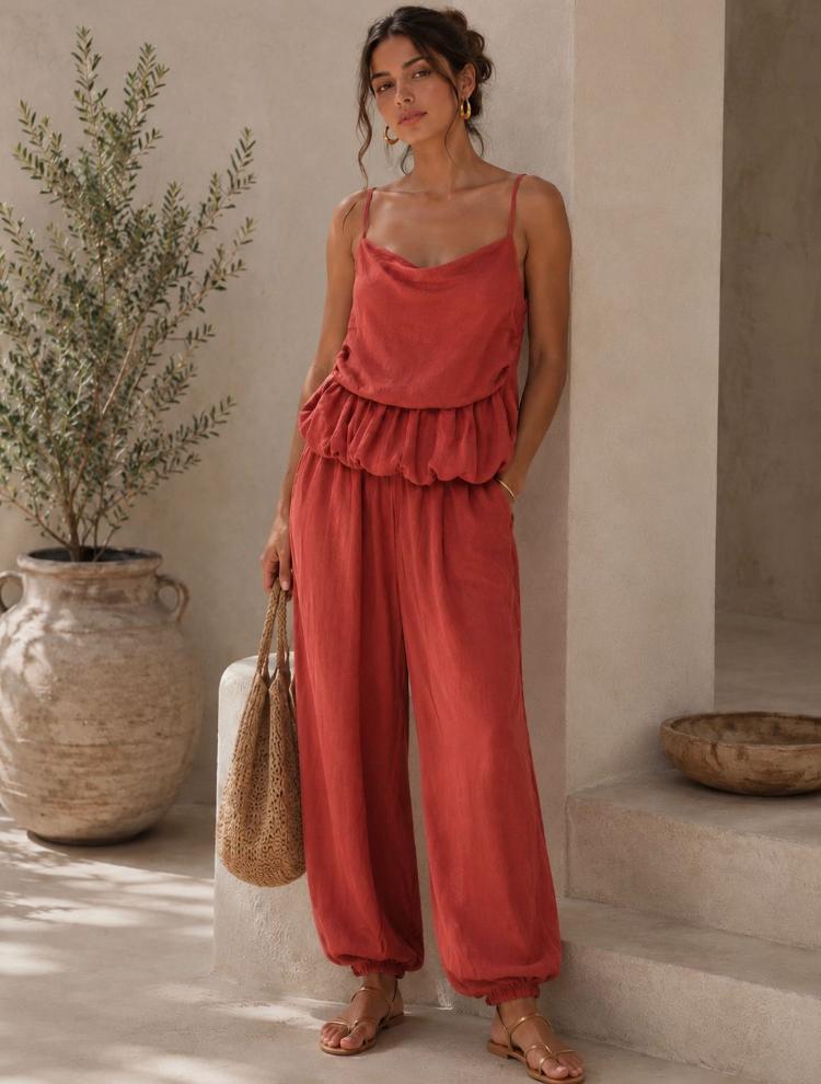 Peplum Harem Trousers Co-Ord