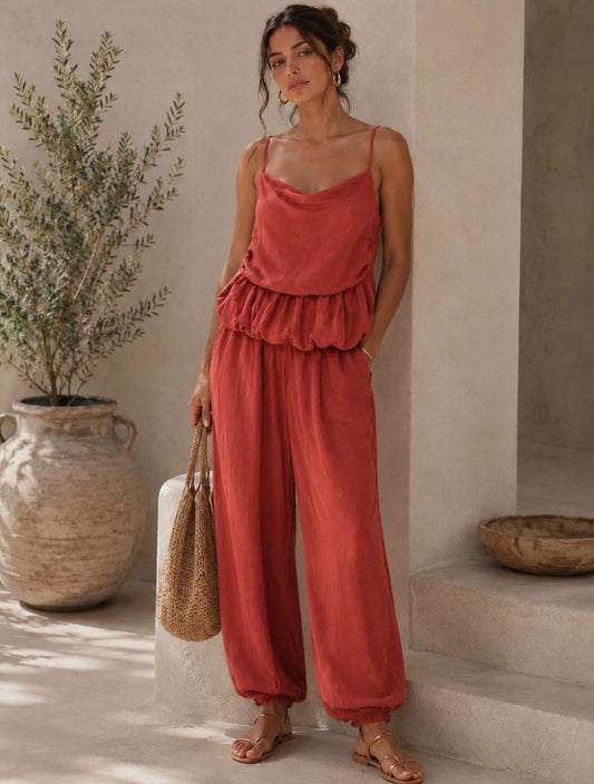 Peplum Harem Trousers Co-Ord