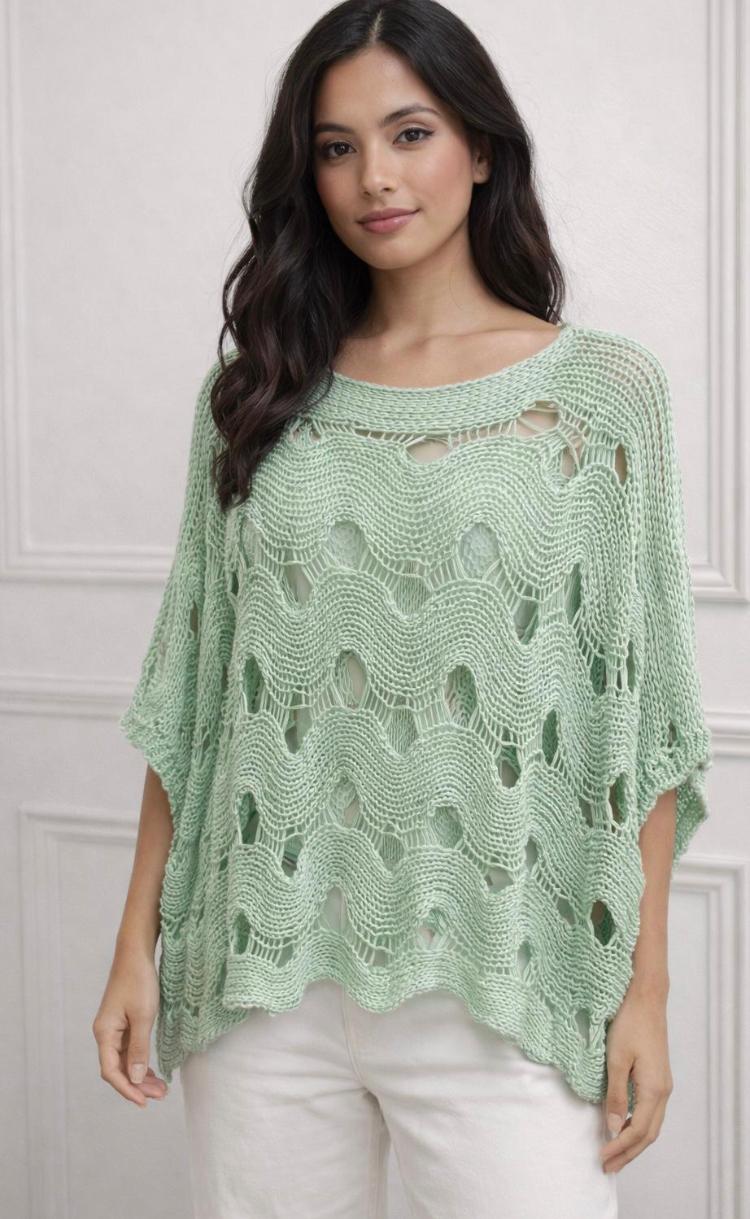 Crochet circles wave top