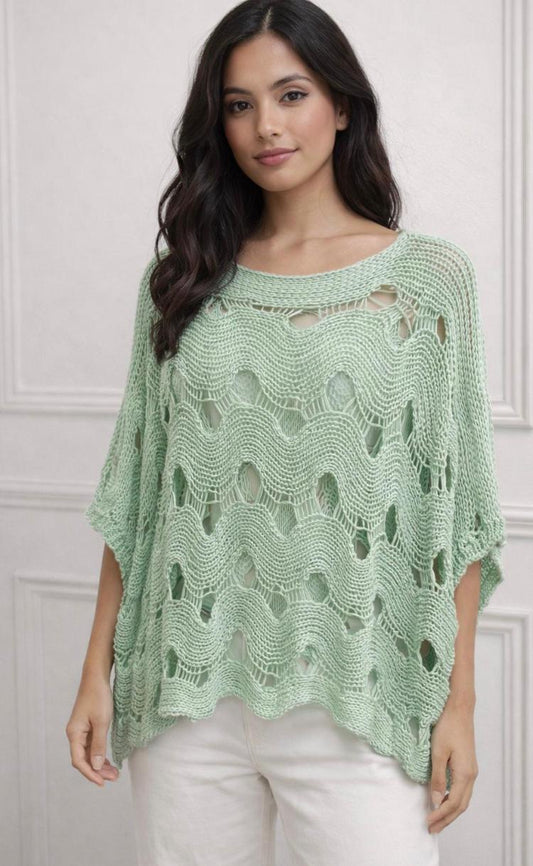 Crochet circles wave top
