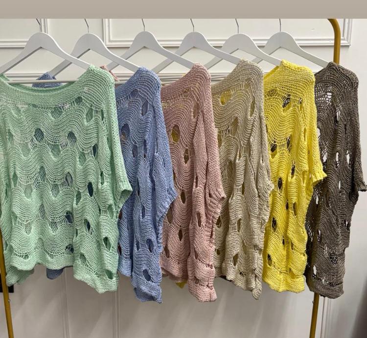 Crochet circles wave top